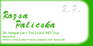 rozsa palicska business card